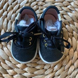 Black glitter Kate Spade x Keds shoes